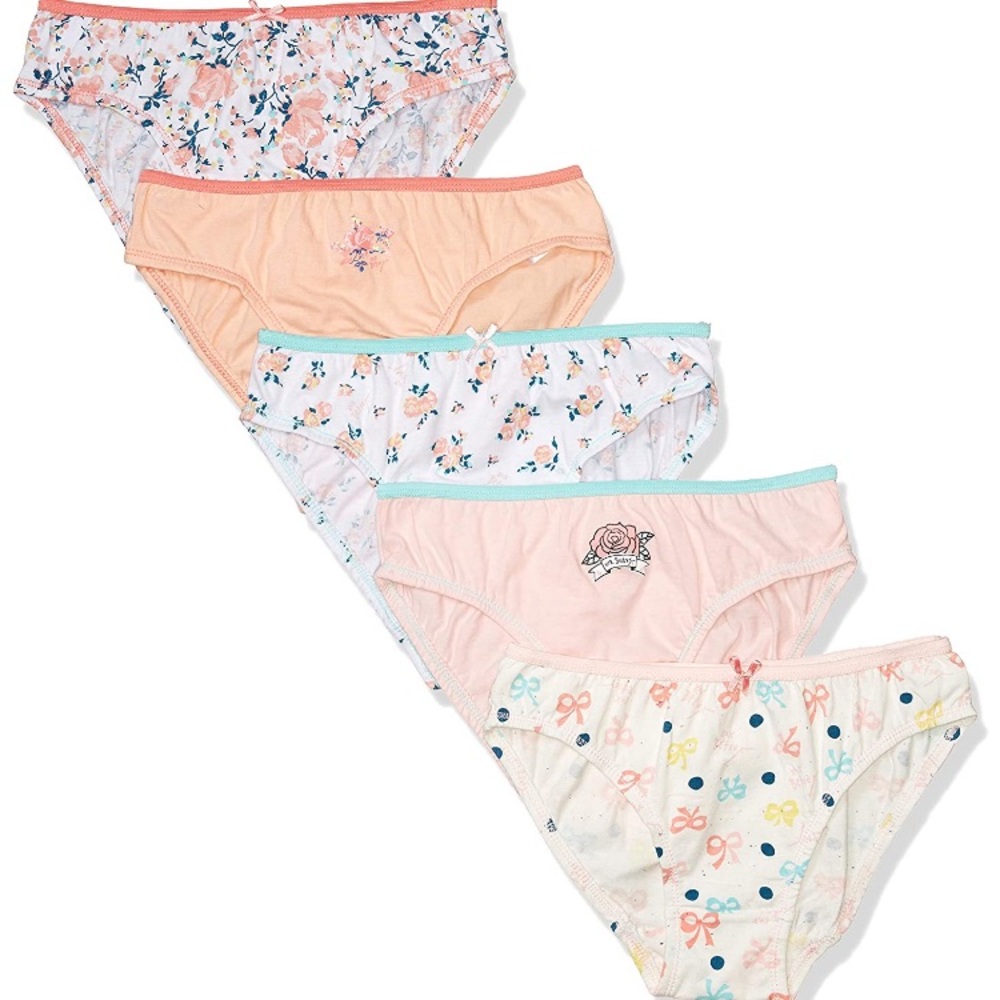 10 pairs of NWT Betsey Johnson Girls CUTE Panty 2, 5 packs= 10 pairs total